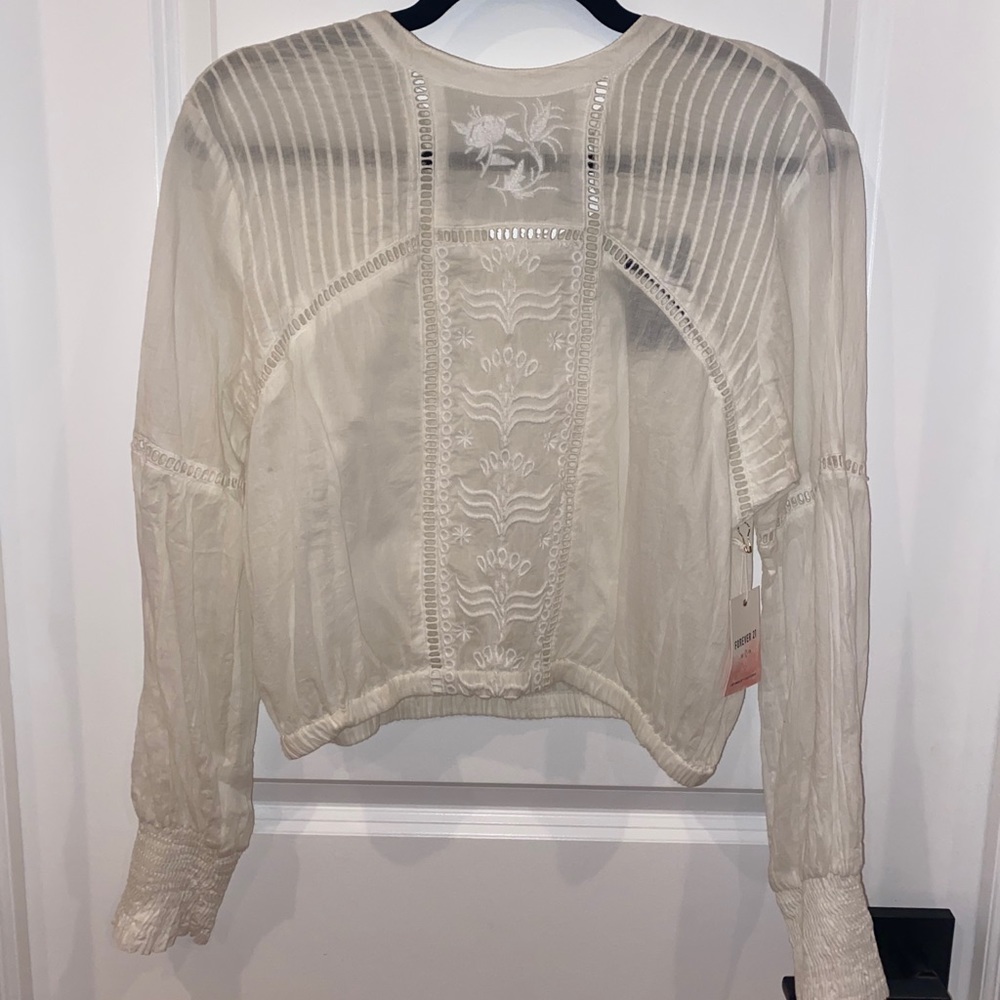 Woven Cream Top